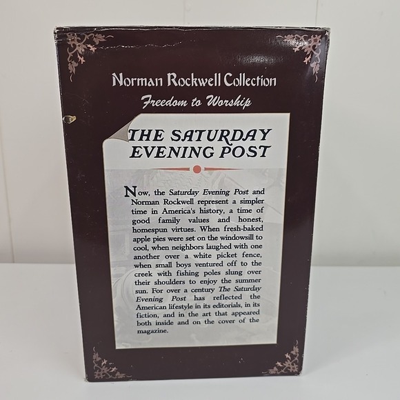 Norman Rockwell Saturday Evening Post Freedom to Worship Porcelain House - Picture 10 of 11